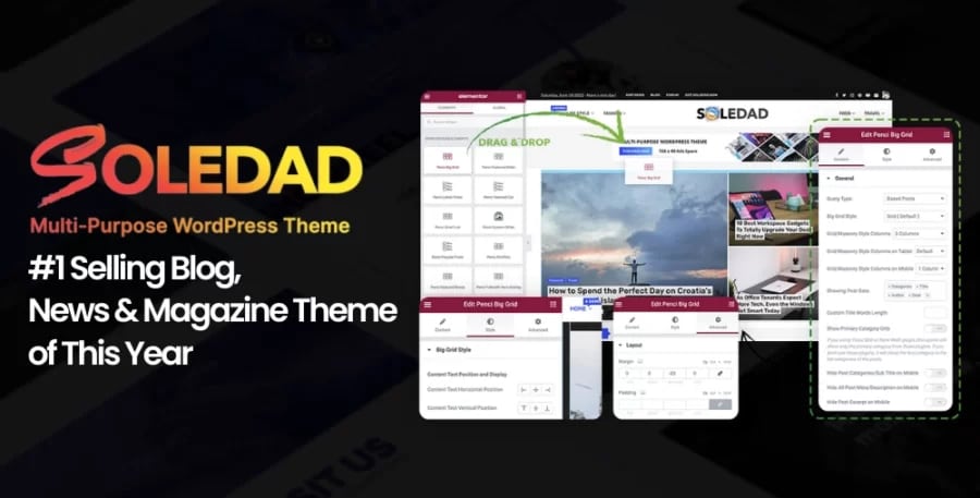 Soledad v8.4.5 – 多功能、雜誌、部落格與 WooCommerce WordPress 主題