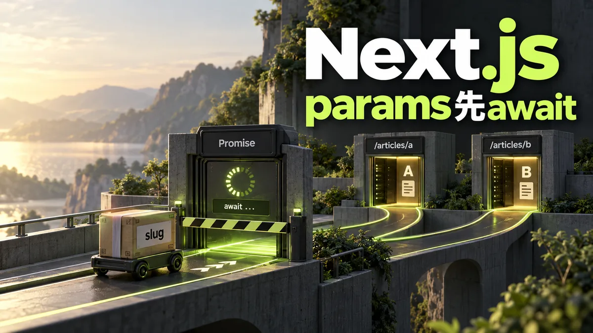 Next.js動態頁讀不到params：先await再取路徑參數