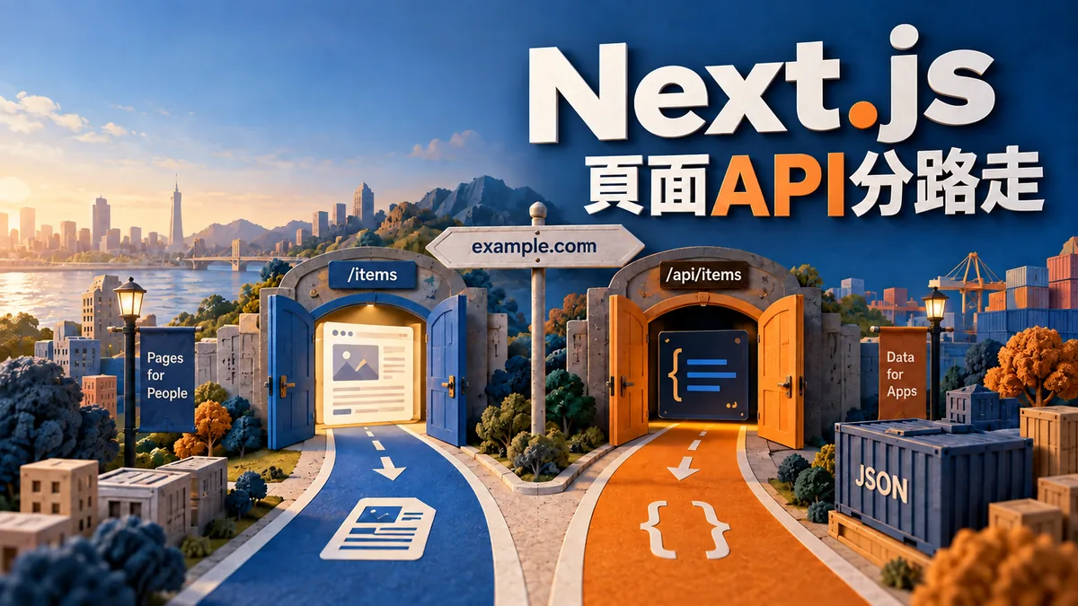 Next.js同一路徑放page與route報錯：頁面與API分開