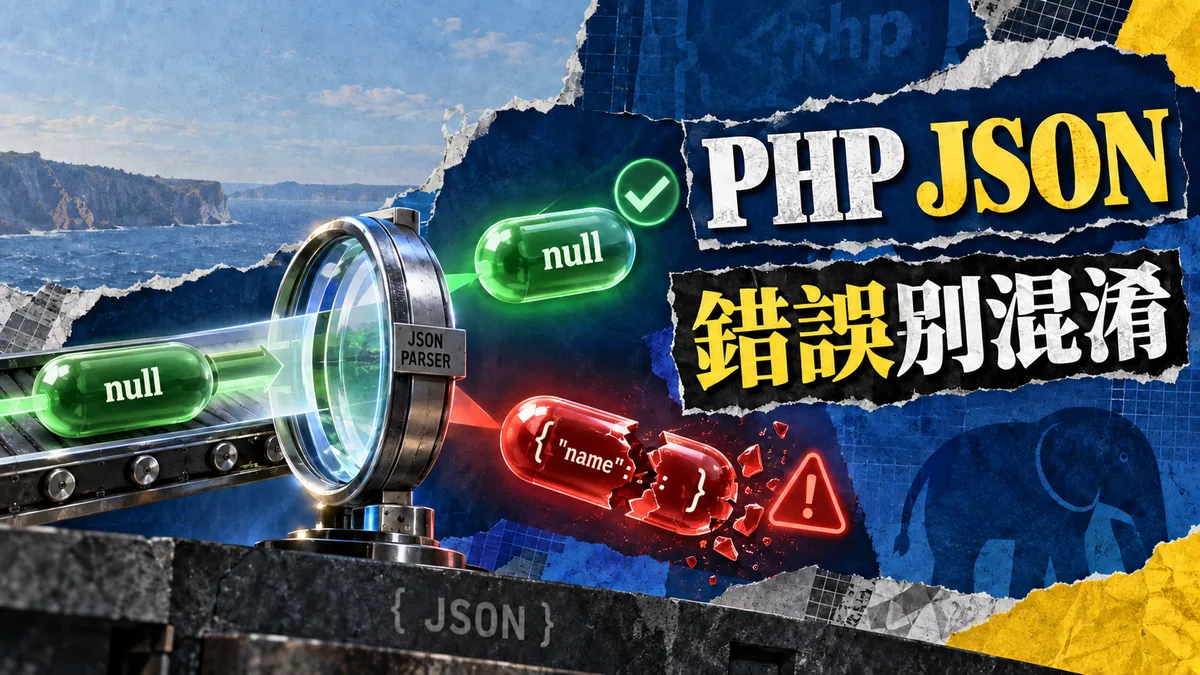 PHP讀JSON得到null：分清合法null與解碼錯誤
