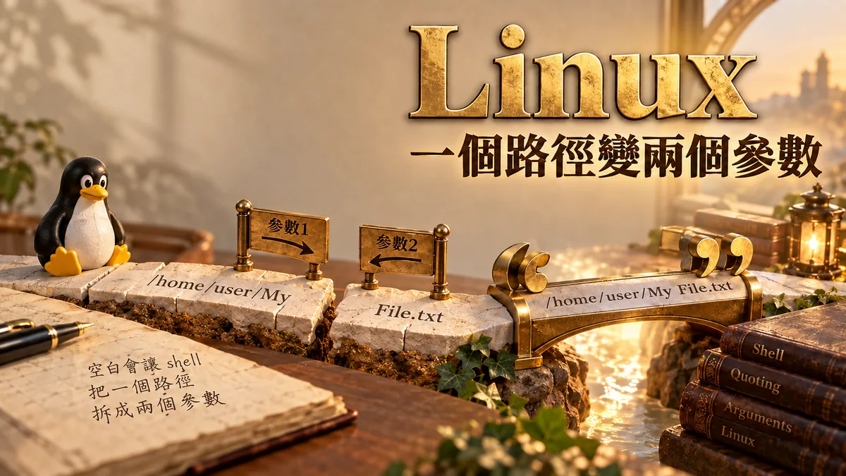 Linux檔名含空白就找不到：shell變數為何要加引號