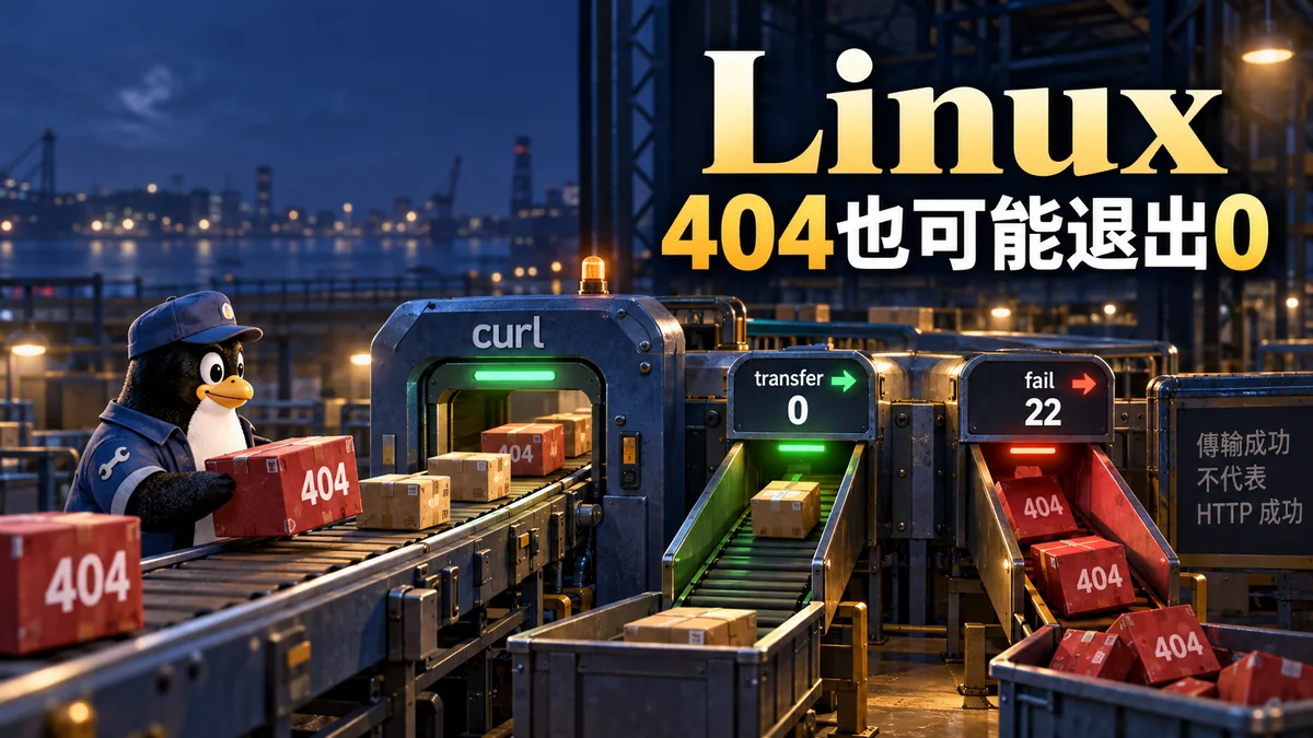 Linux curl遇到404仍回傳成功：傳輸成功與HTTP失敗怎麼分