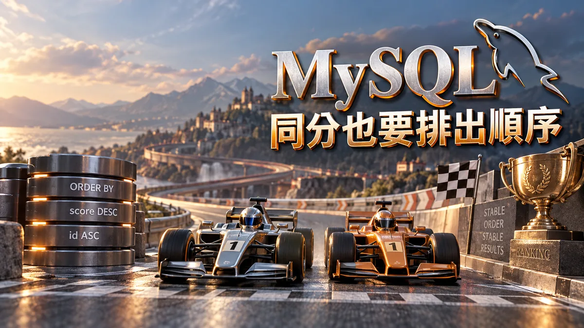 MySQL翻頁同分資料順序變了：ORDER BY要加唯一鍵