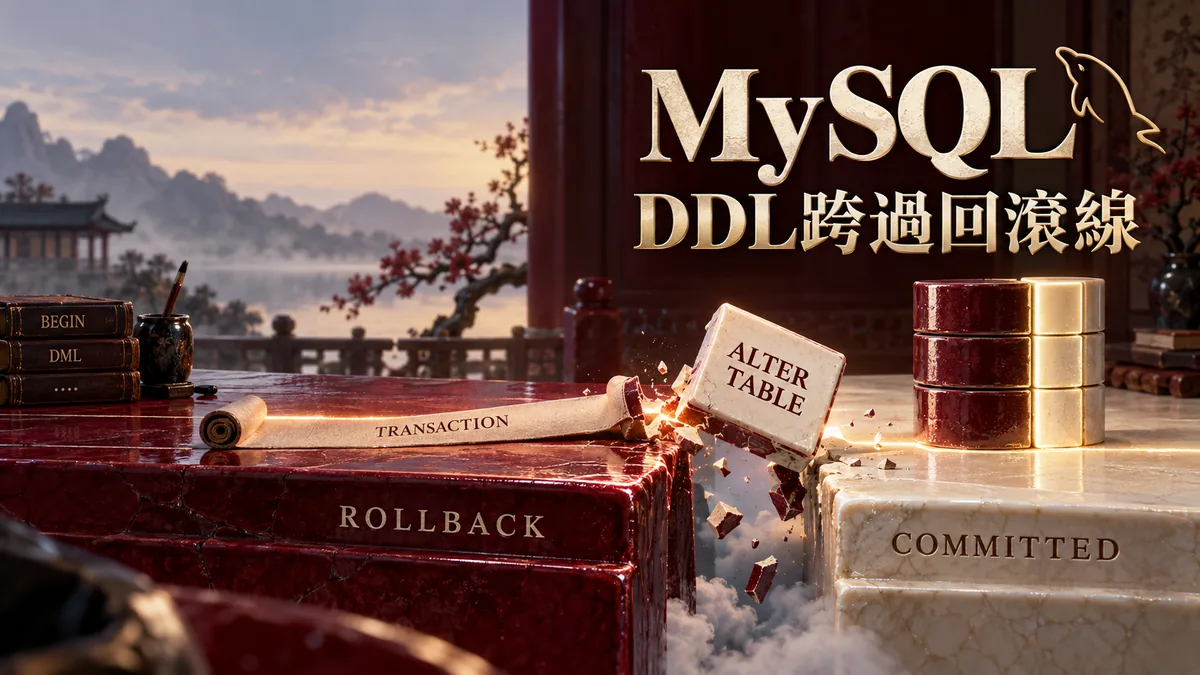 MySQL加欄位後ROLLBACK沒撤回：DDL隱式提交的邊界
