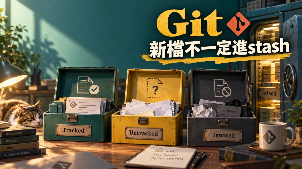 Git stash後新檔案還在：先分清未追蹤與忽略檔案