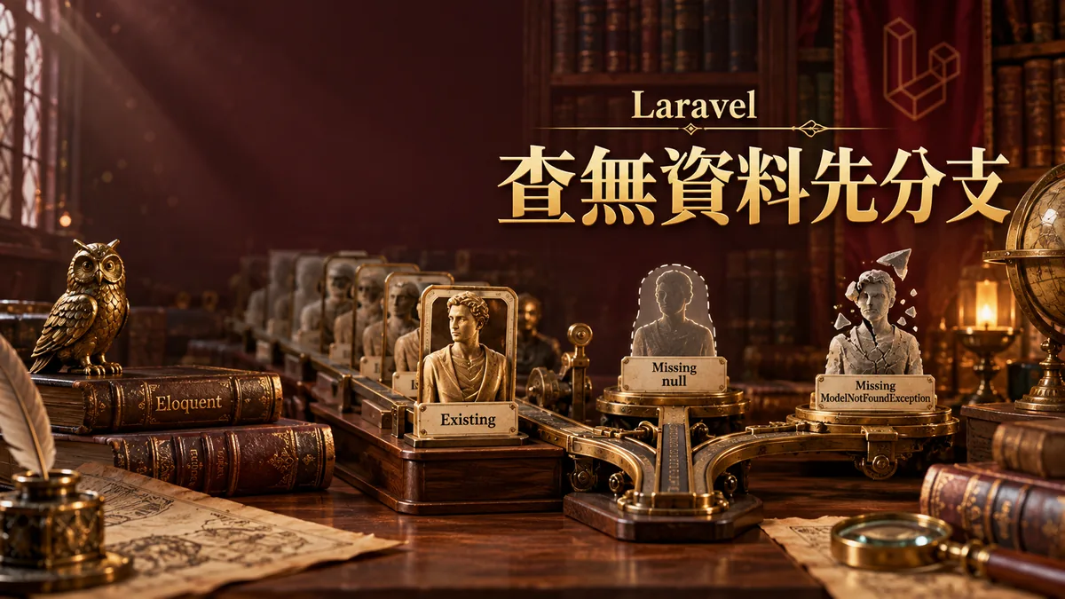 Laravel查不到資料還讀欄位：first的null與firstOrFail
