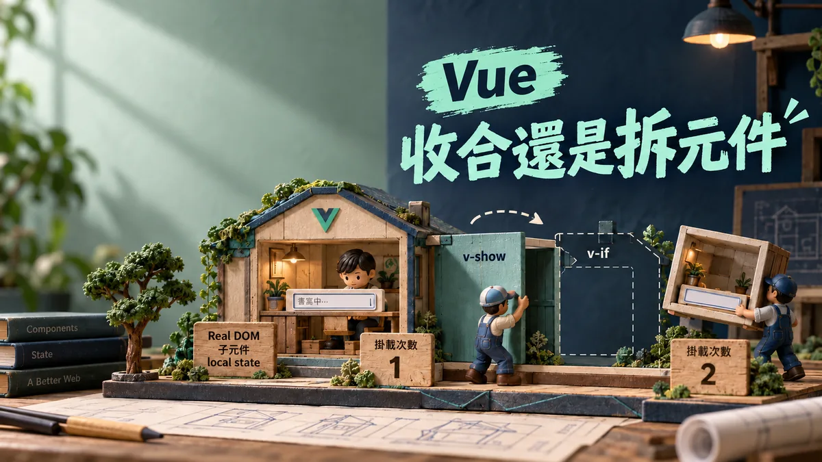 Vue收合再打開輸入不見：v-if與v-show保留狀態差別