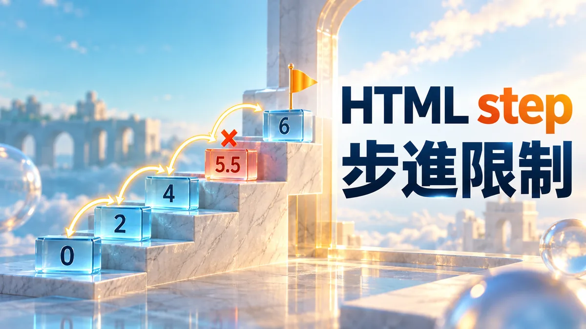 HTML數字欄位輸入1.5卻無效：step怎麼設定