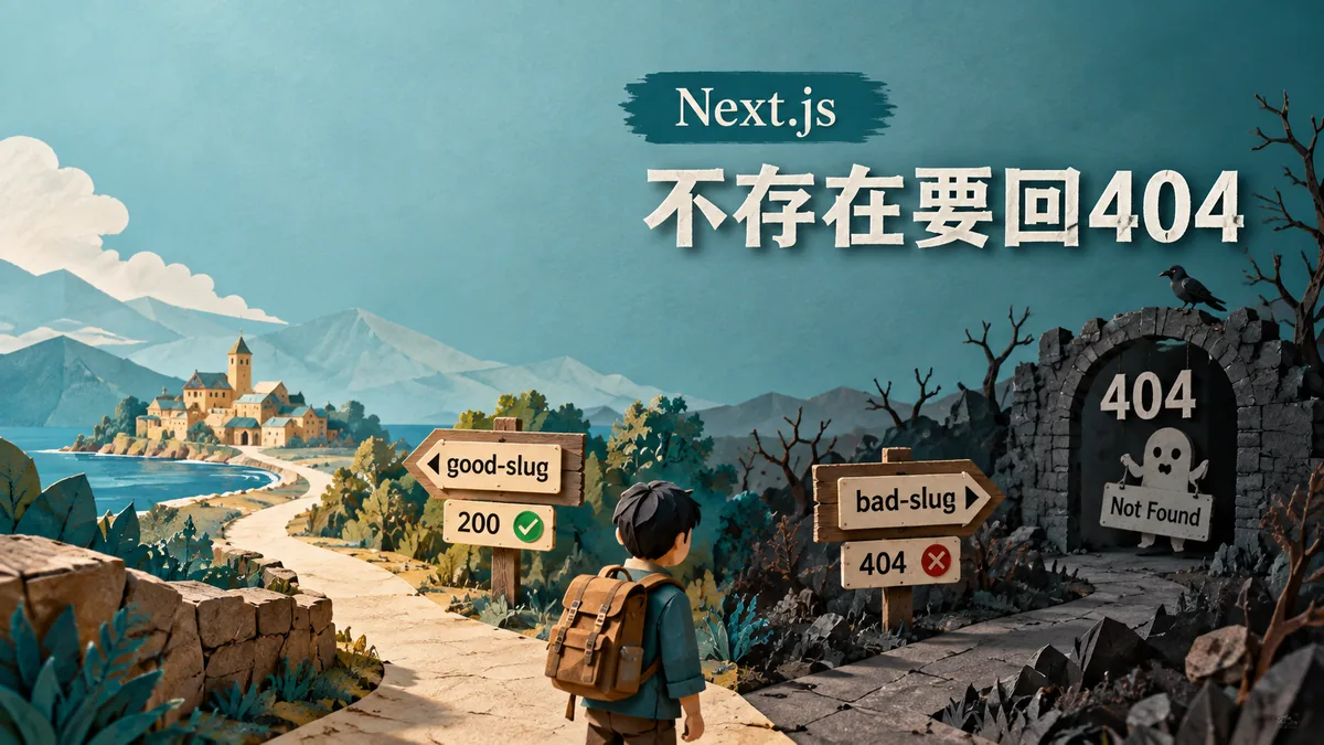 Next.js找不到項目卻回200：用notFound處理不存在資料