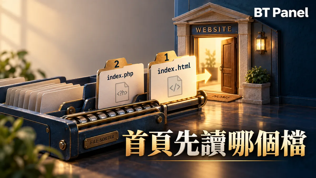寶塔首頁出現舊HTML：先核預設文件順序與站點入口