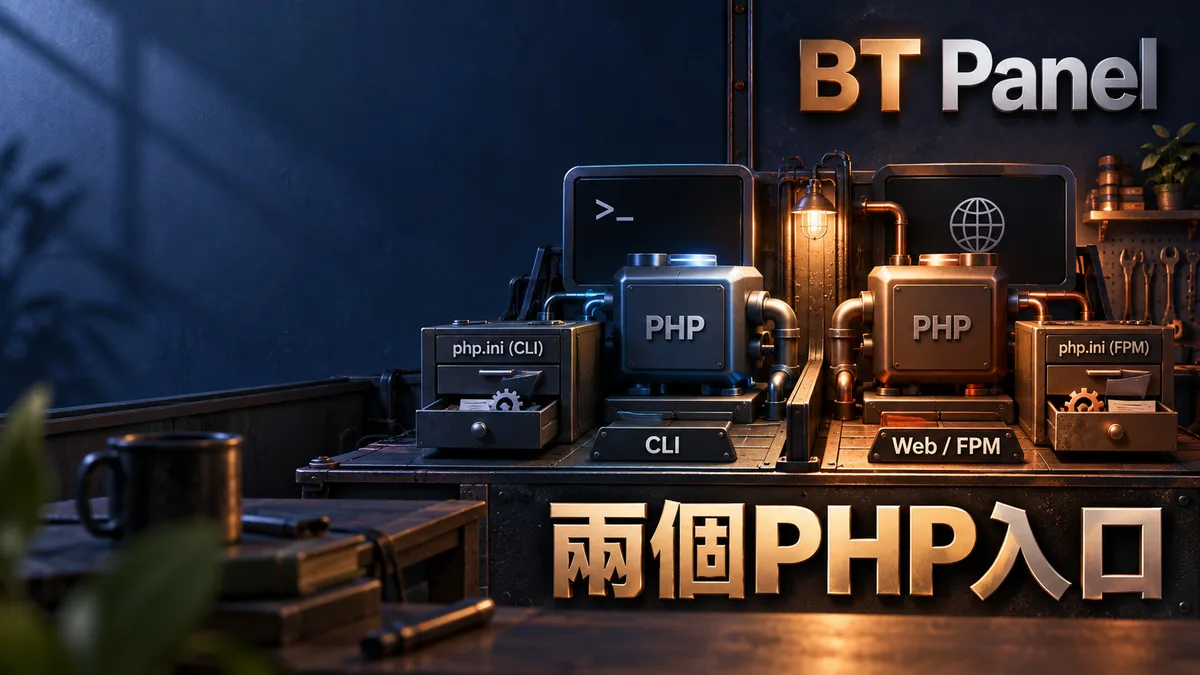 寶塔網站換了PHP版本，命令列為何沒變：分開核執行環境