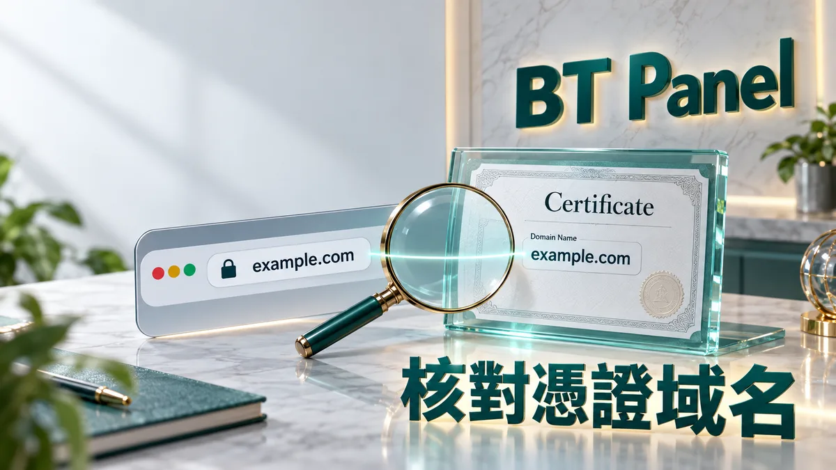 寶塔HTTPS仍警告：核對域名、憑證與網站SSL設定