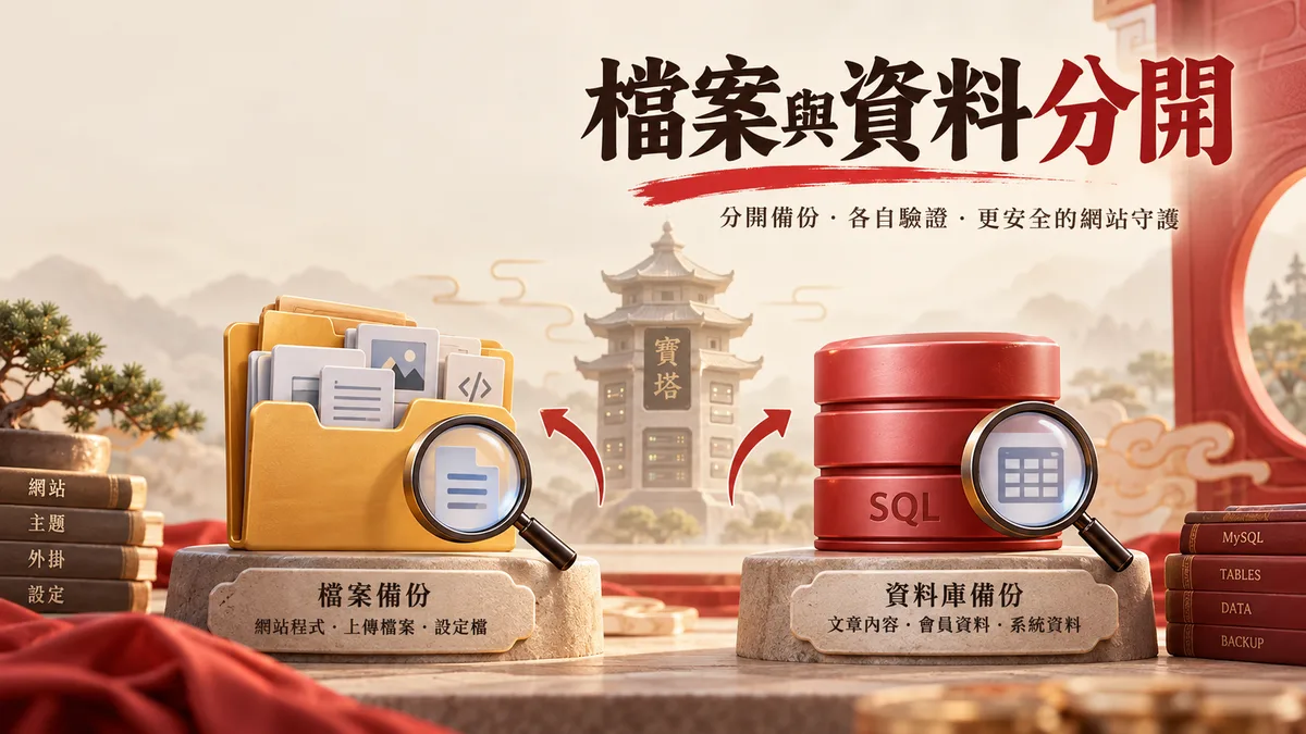寶塔備份完成還不能放心：網站檔案與資料庫要分別核對