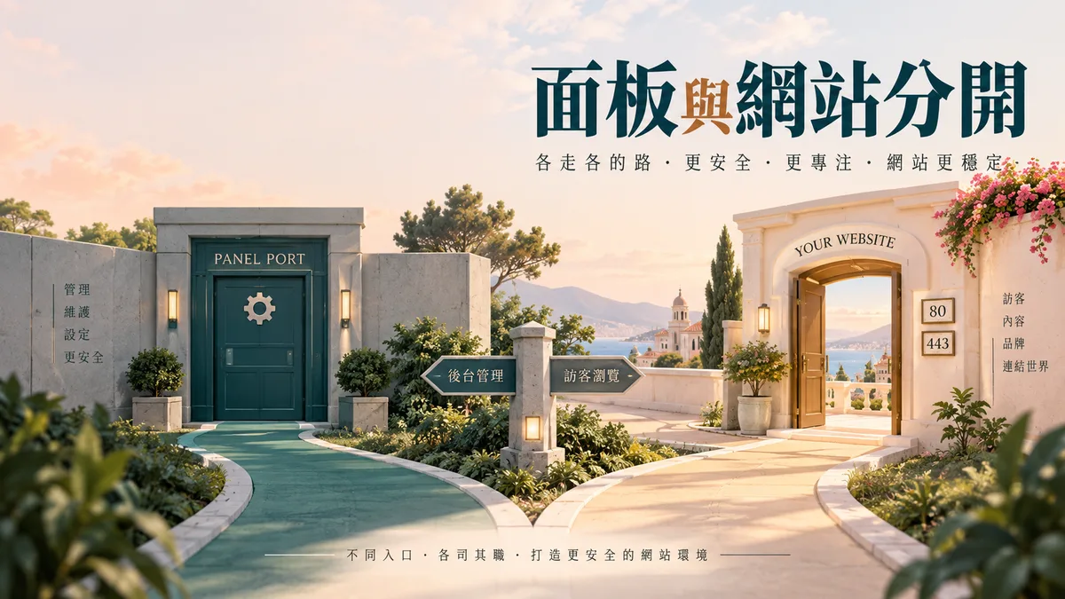 寶塔面板端口改了，網站為何沒跟著變：分開兩個入口