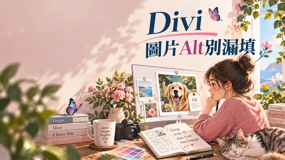 Divi圖片沒有替代文字：到Image模組核對Alt欄位