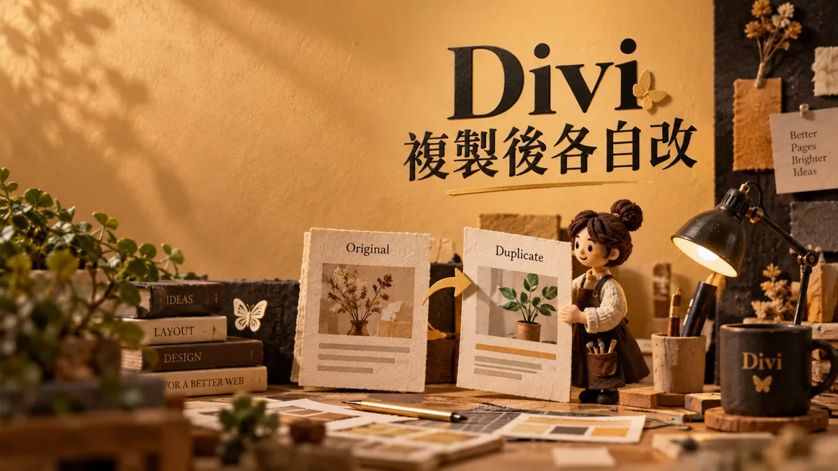 Divi複製模組後要改一份：Duplicate與內容修改的範圍