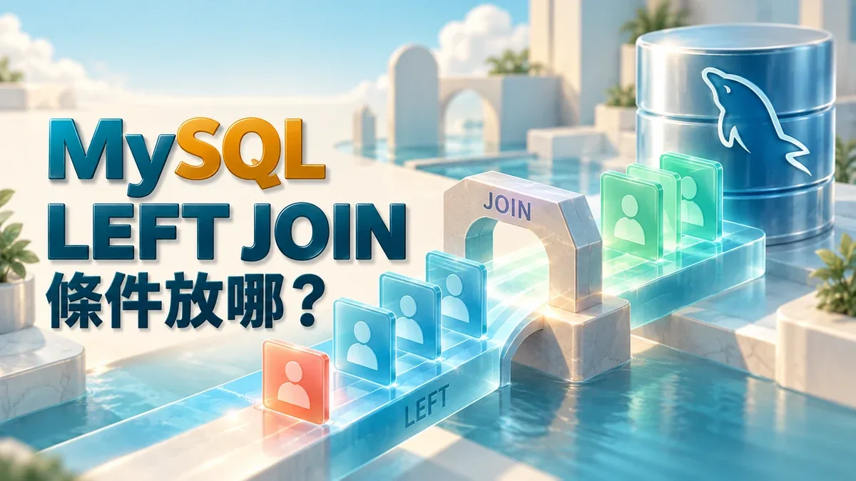 MySQL LEFT JOIN少了資料：右表條件放ON還是WHERE