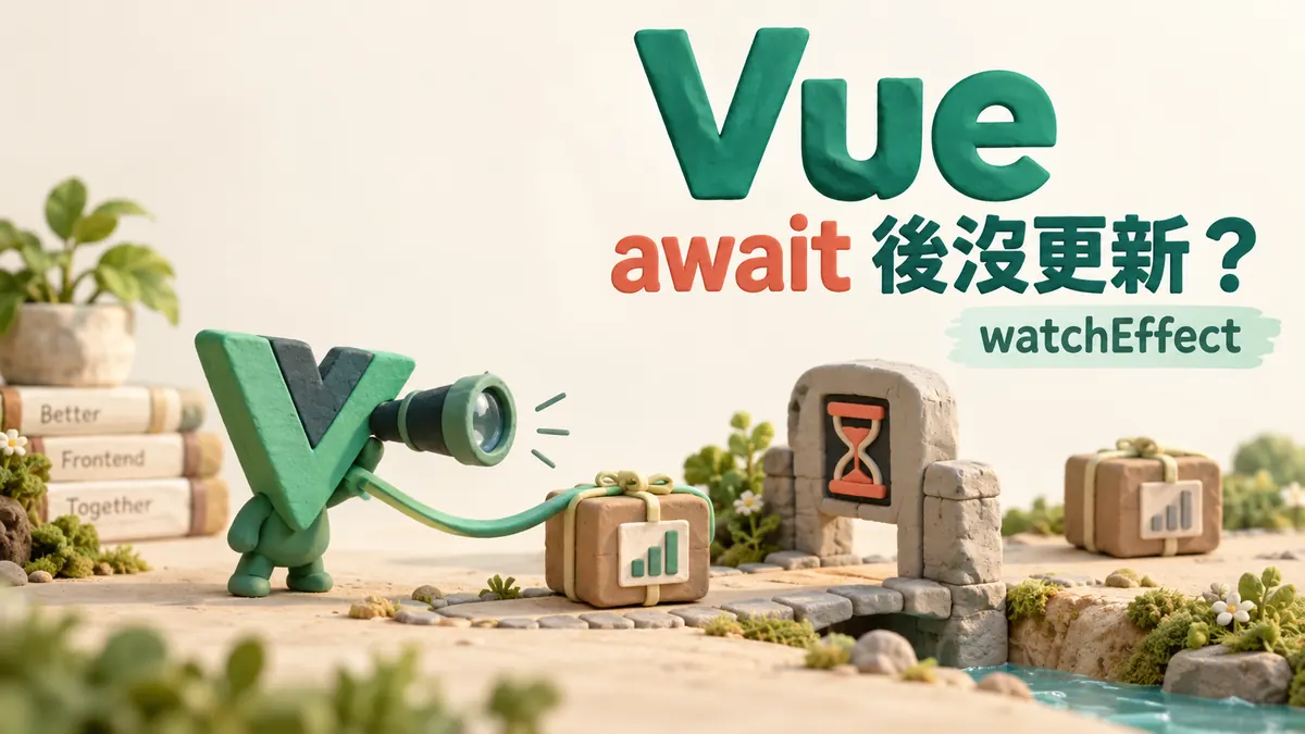 Vue watchEffect在await後讀取欄位,為何改值卻沒更新?