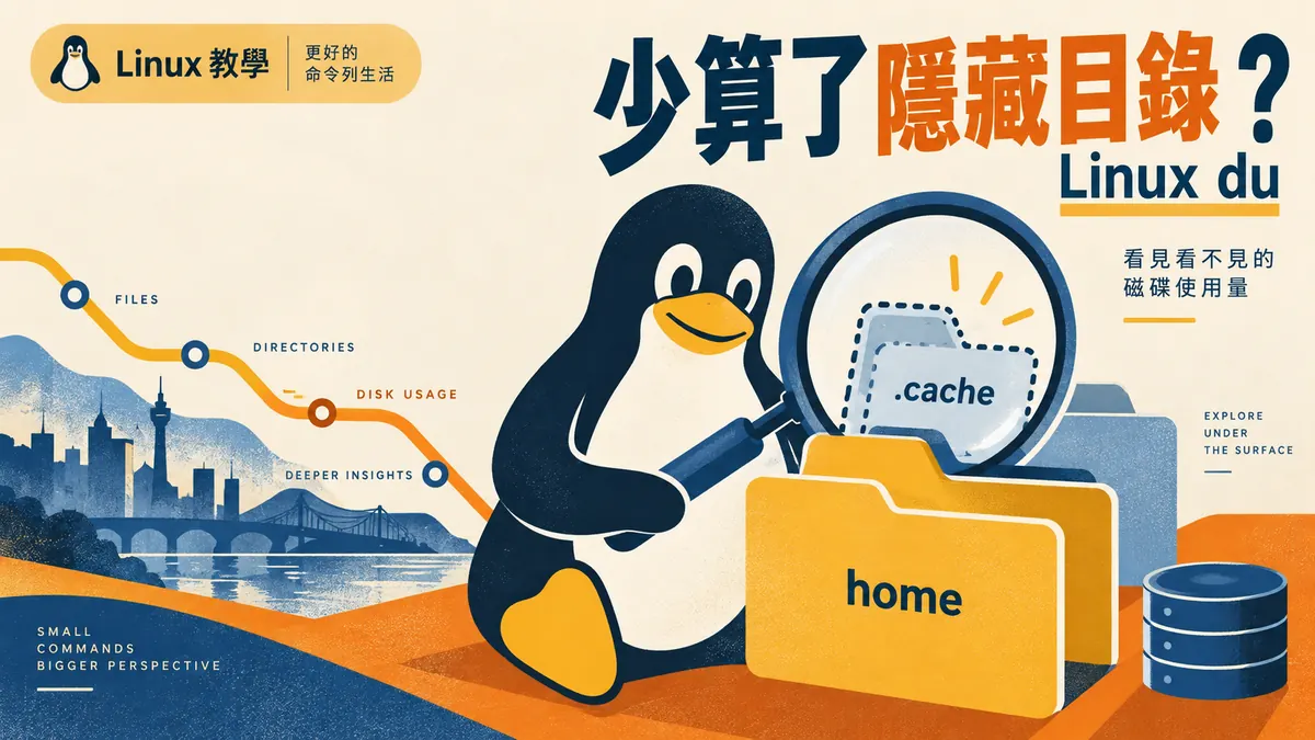 Linux目錄明明很大卻算不出來？du別只看星號展開的檔案