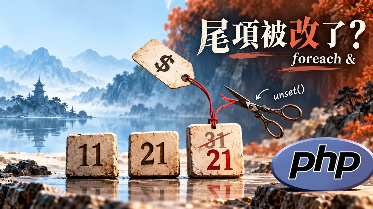 PHP foreach跑完資料卻變了：引用變數用完記得unset