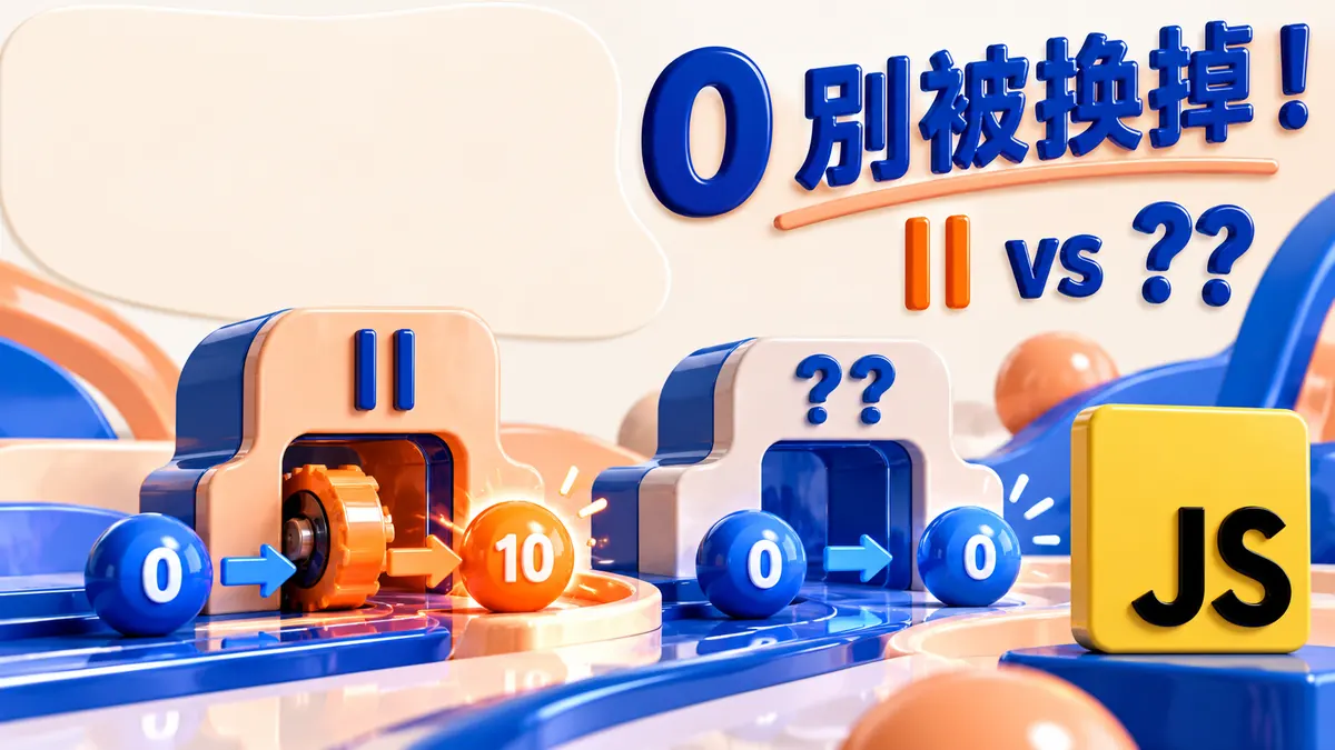 JS填0卻變預設值：分清雙豎線與空值合併