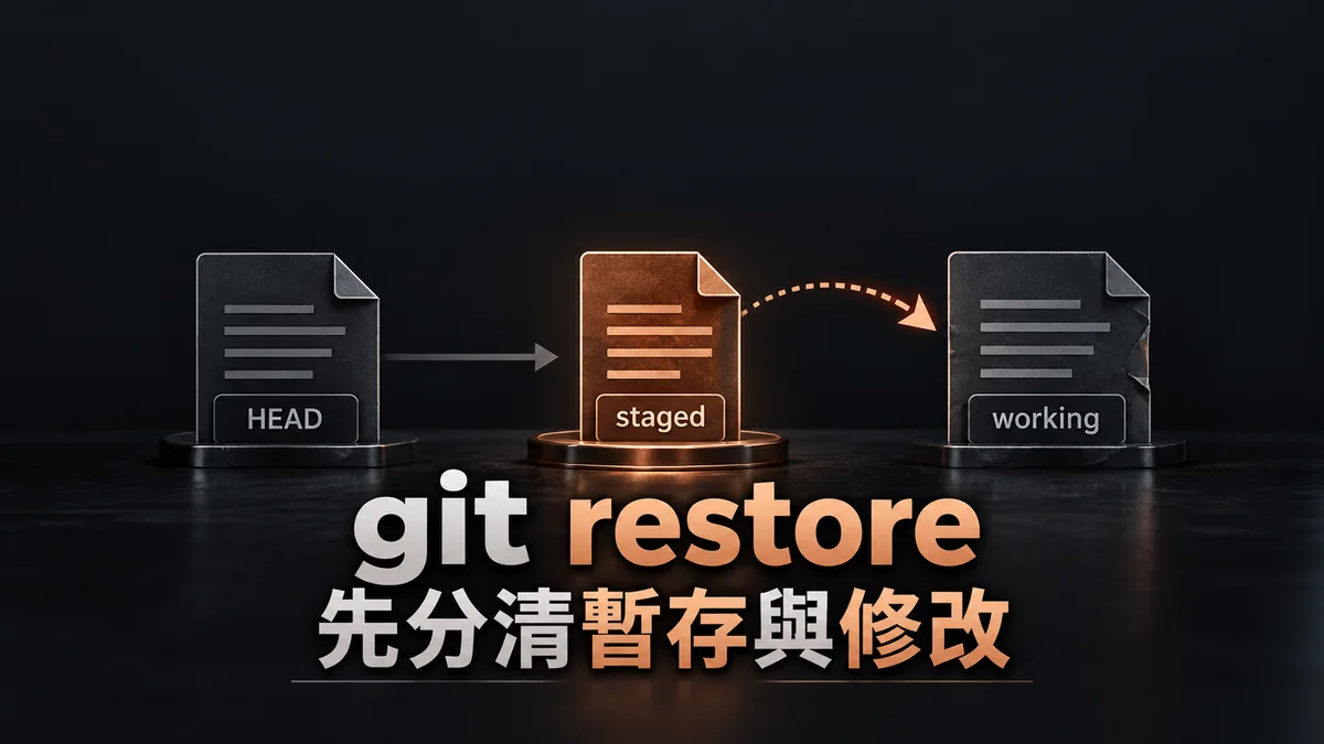 git restore會丟掉什麼？先分清取消暫存與還原修改