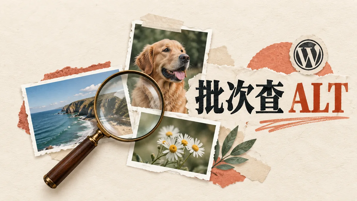 WordPress 圖片替代文字怎麼批次檢查，避免只填檔名