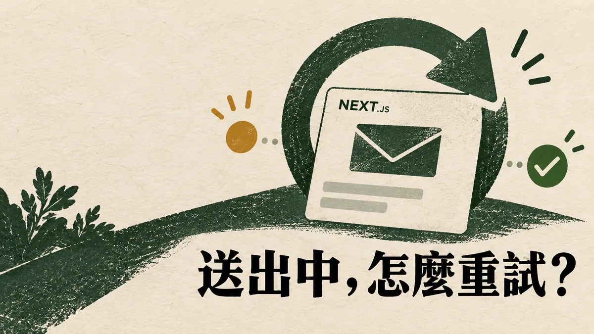 Next.js表單狀態一直顯示送出中：用pending提示與重試