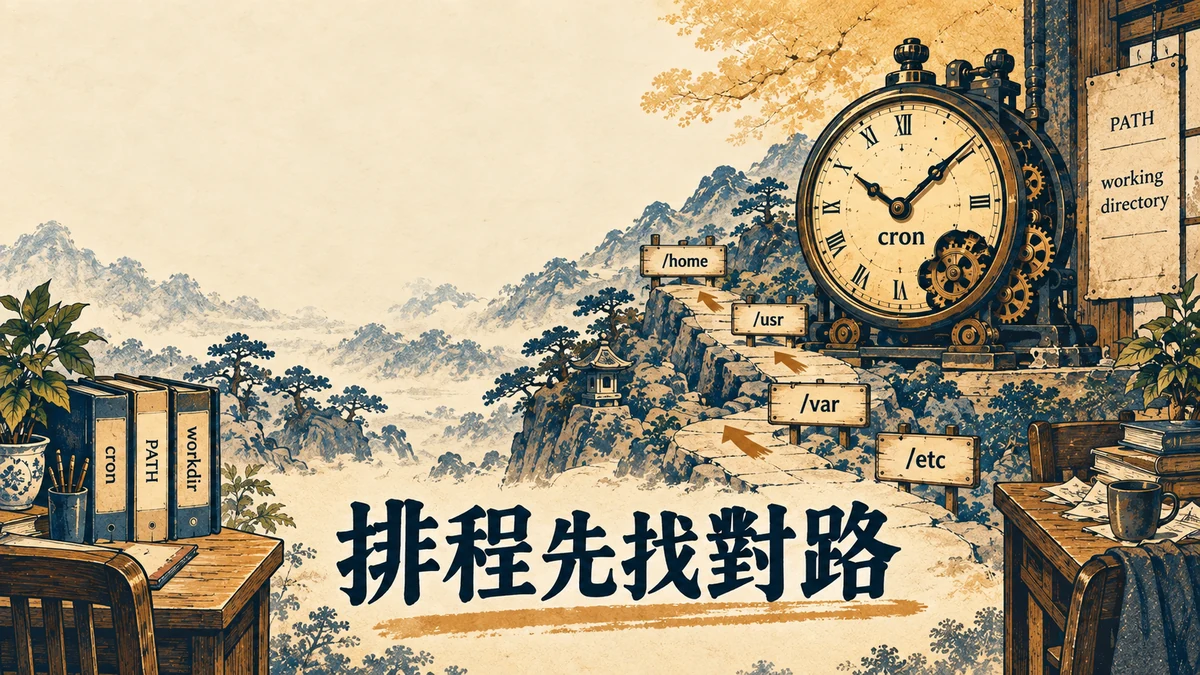 Linux排程手動成功卻沒跑：環境變數與工作目錄怎麼查
