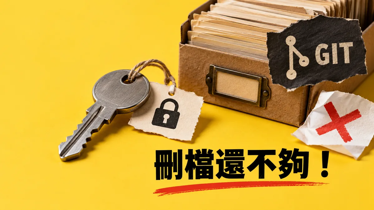 Git提交了私密設定怎麼止損：分清移除追蹤與撤換憑證