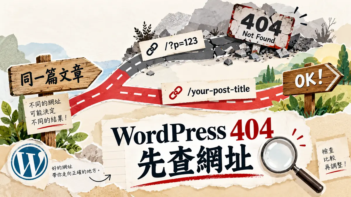 固定連結改完404:先比較兩種文章網址,再找修法